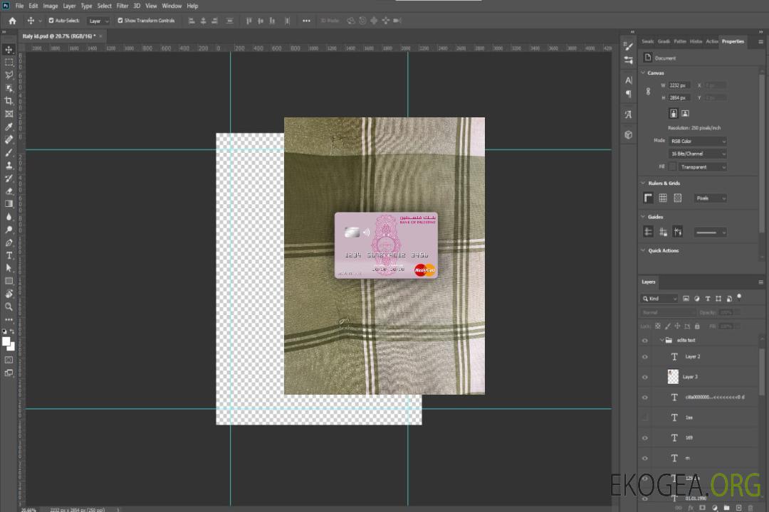 Photolook mastercard de la Banque palestinienne de Palestine template Photolook mastercard de la Banque palestinienne de Palestine template